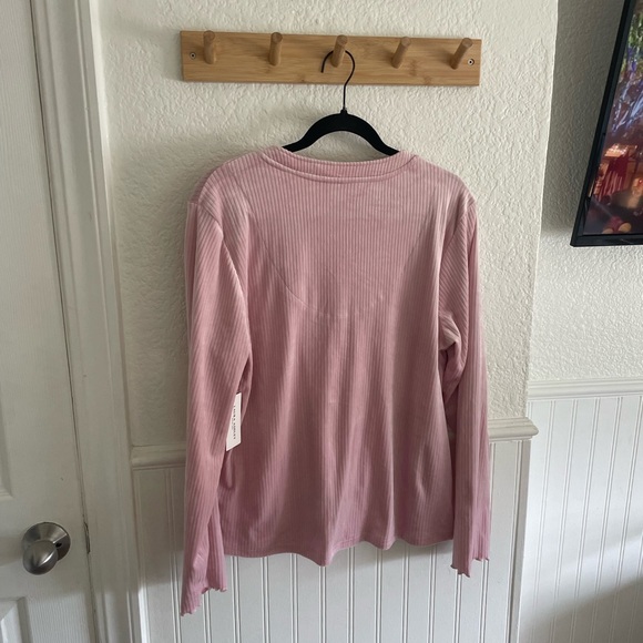 Soft Pink Ribbed Cardigan - Picture 4 of 7